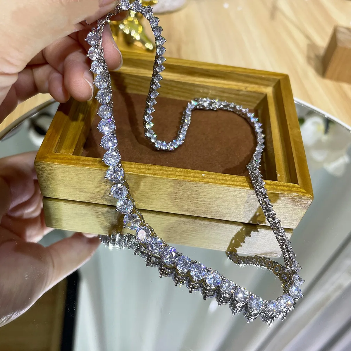 Cross Pendant Necklace Gold - فاخر مصمم 7 مللي متر مثلج