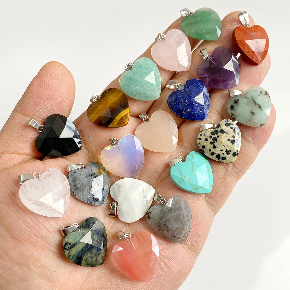 Crystal Pendant Necklace Natural Stone - قطعة واحدة من قلادة على شكل