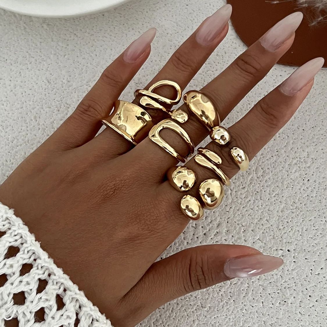 Vintage Punk Knuckle Rings Set - ديزي مجموعة واحدة من خواتم المفصل