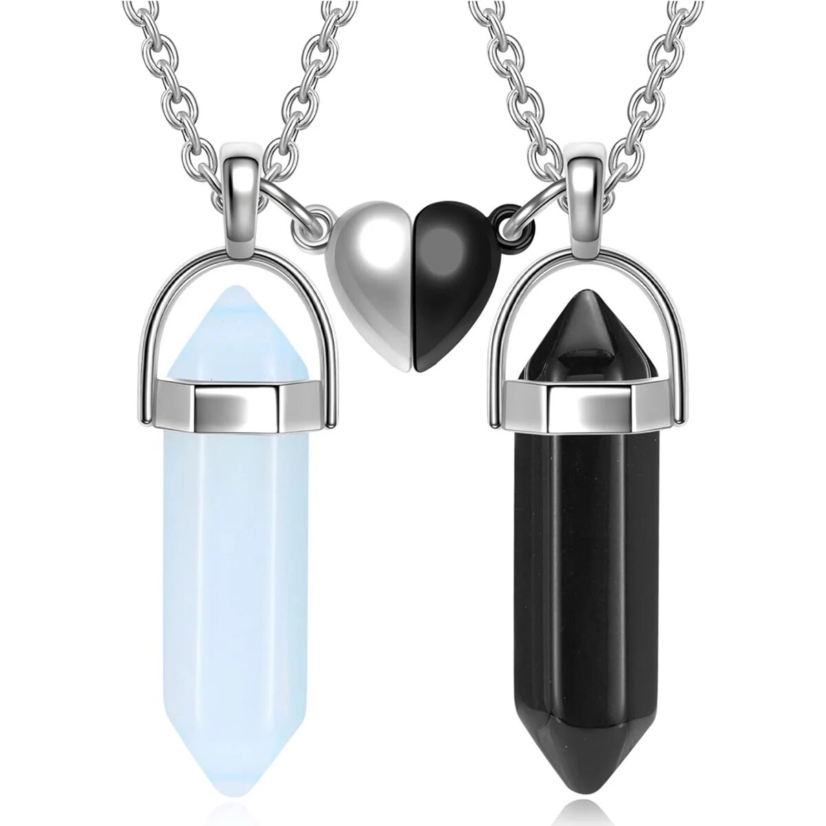 Magnetic Couple Matching Necklaces - قلادات صداقة كريستالية متطابقة للنساء والرجال