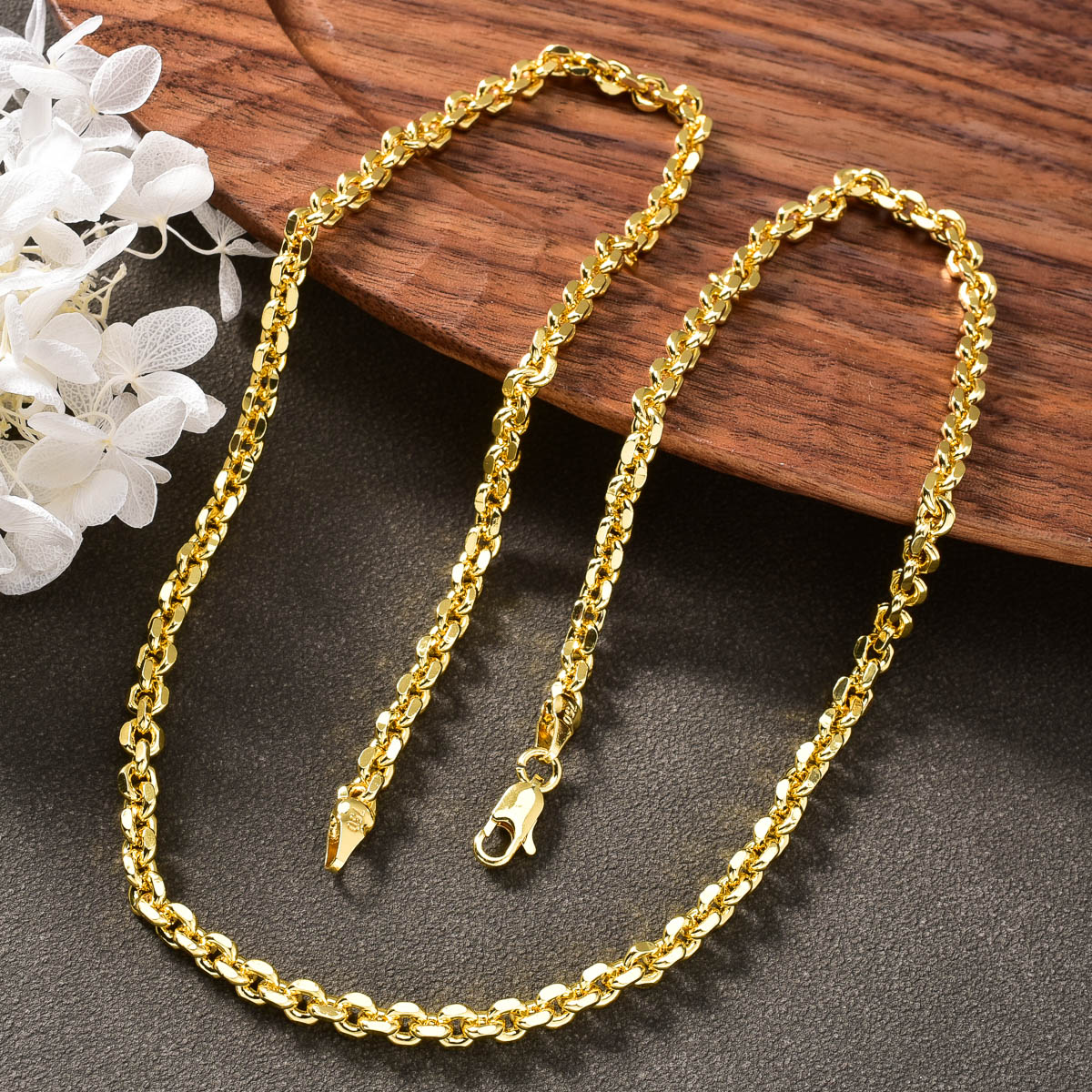 Cuban Link Chain 12Mm - قلادة إيطالية 750 للرجال والنساء بتصميم