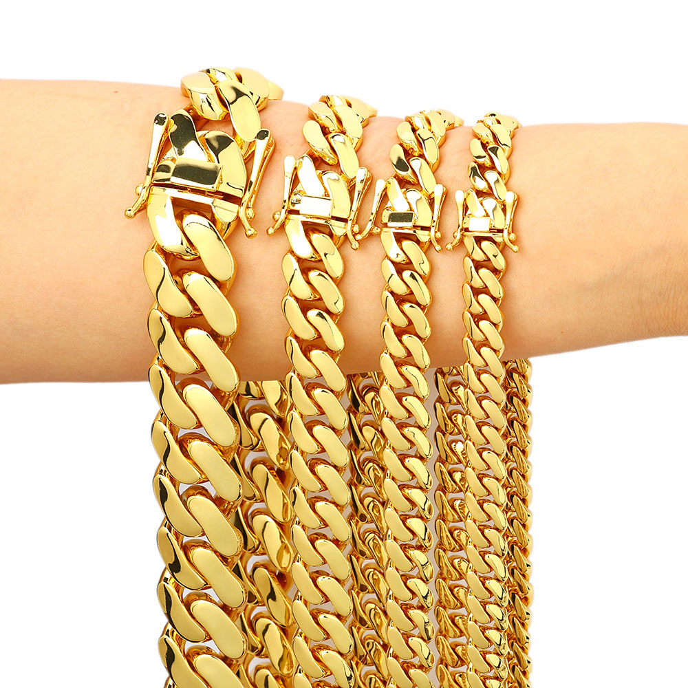 Cuban Link Chain 12Mm - سلاسل نحاسية كوبية ميامي بالجملة مقاس