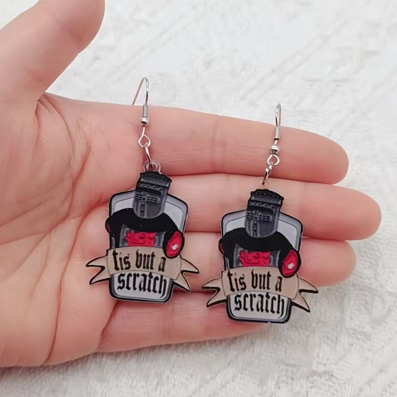 Earrings - 10 قطع من الأقراط الأكريليكية باللونين