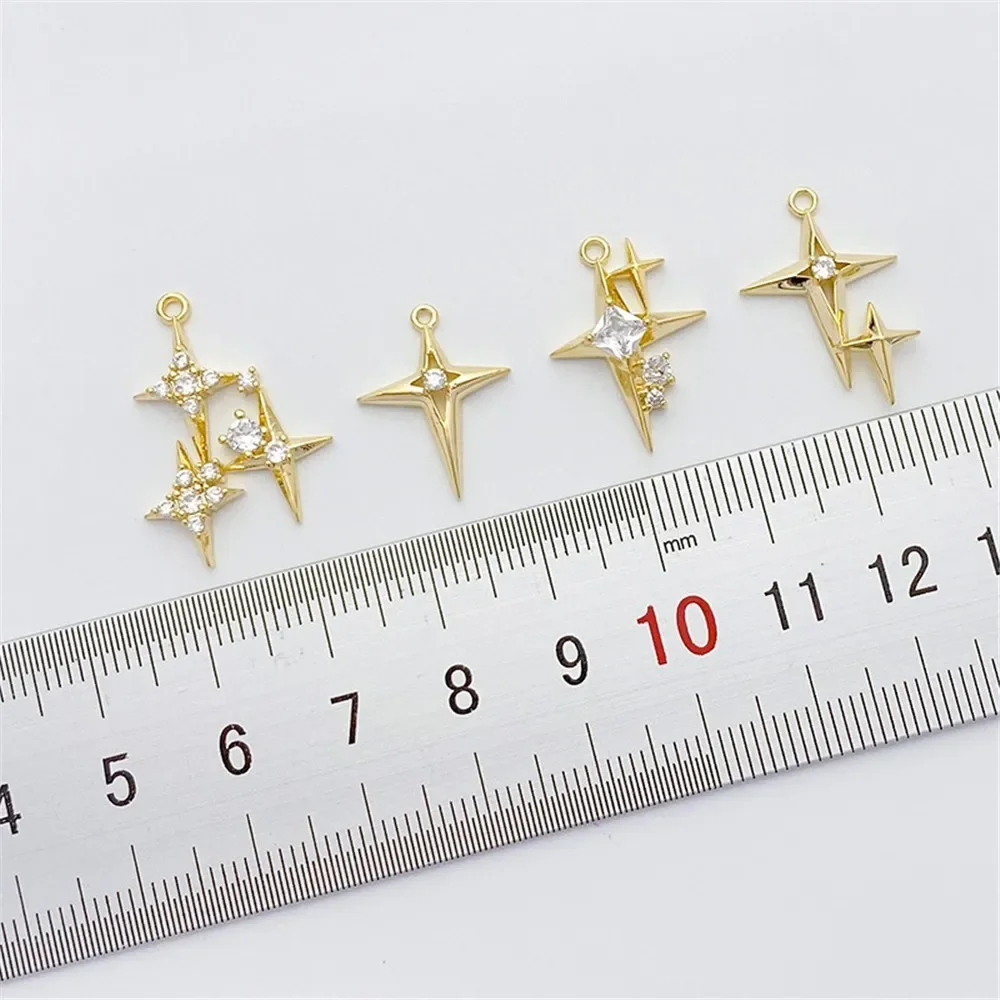 Cross Pendant Necklace Gold - 14K مطلية بالذهب مايكرو مطعمة الزركون
