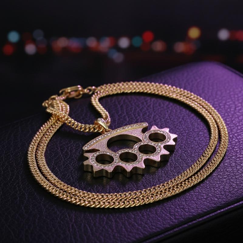 Layered Pendant Necklace Aesthetic - قلادة من الفولاذ المقاوم للصدأ بتصميم