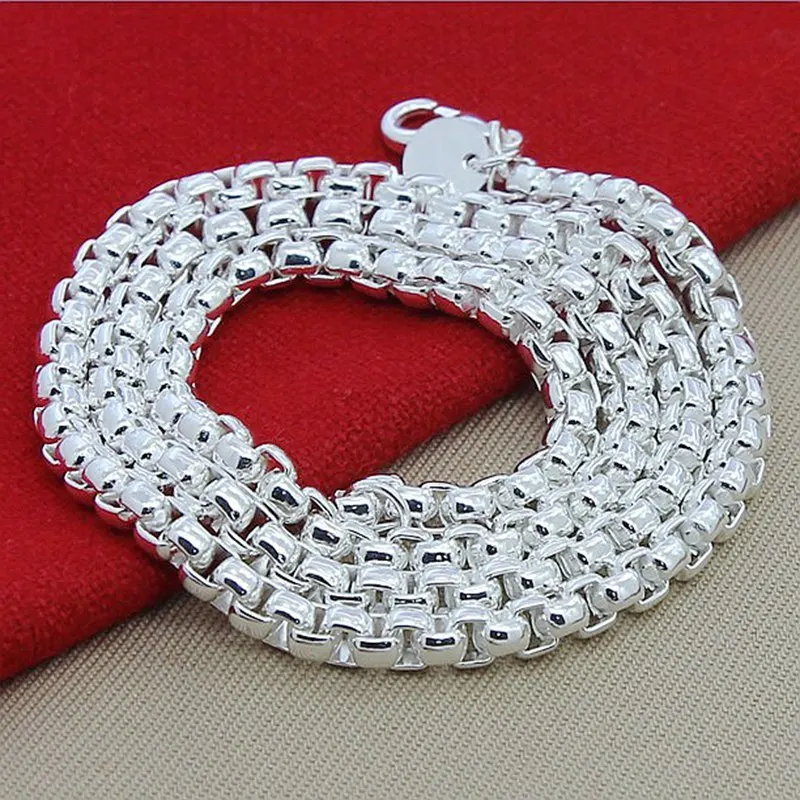 925 Sterling Silver Chain Necklace Men - 45-60 سنتيمتر 925 الاسترليني قلادة فضية
