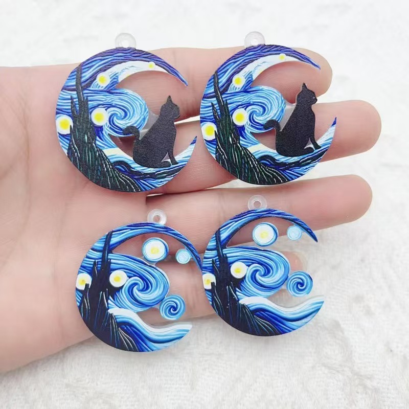 Earrings - 10 قطع أقراط أكريليك رائجة البيع