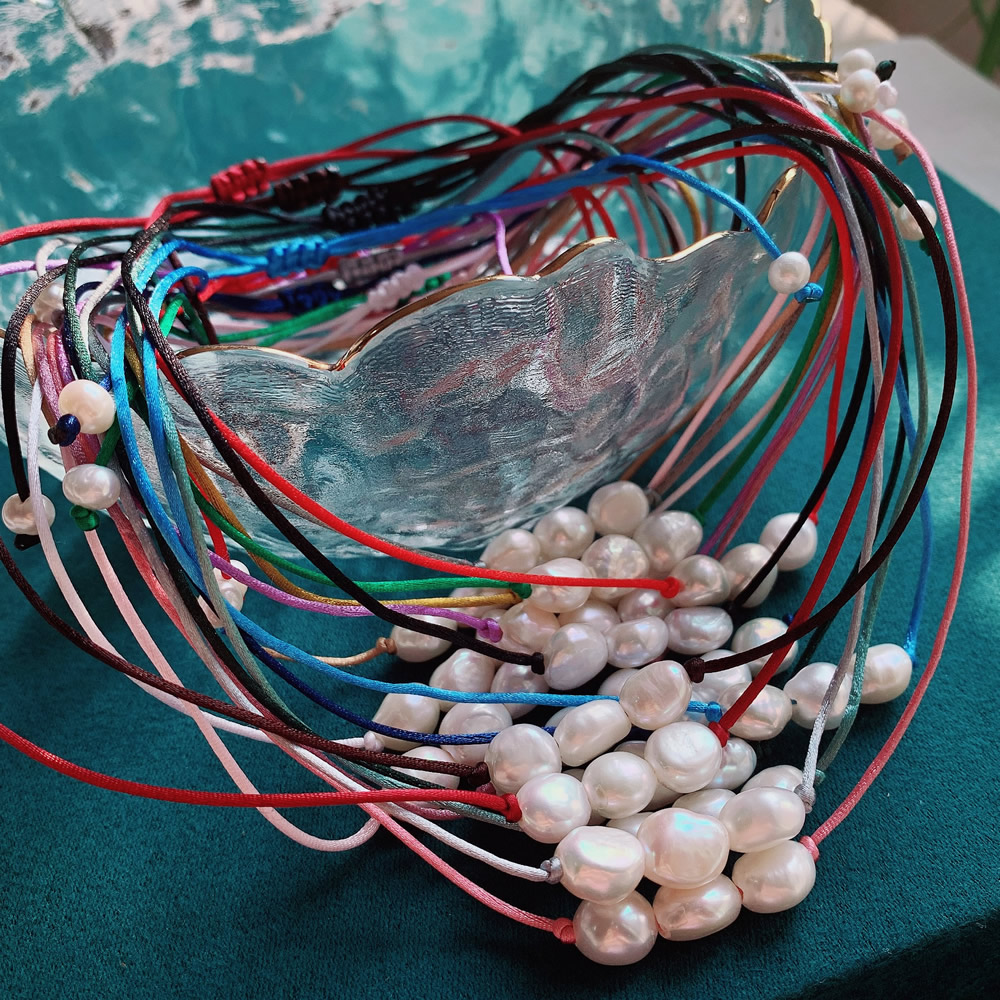 Pearl Choker Necklace Vintage - 9-10 مللي متر الباروك اللؤلؤ سحر