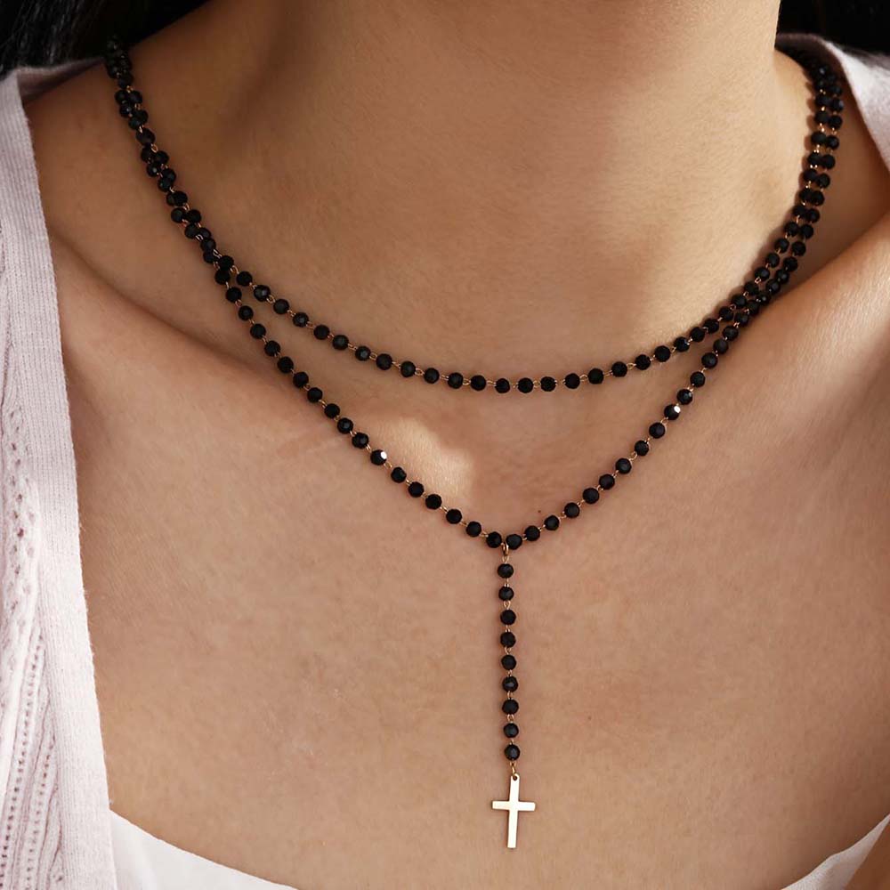 Layered Pendant Necklace Aesthetic - قلادة نسائية على شكل حرف Y