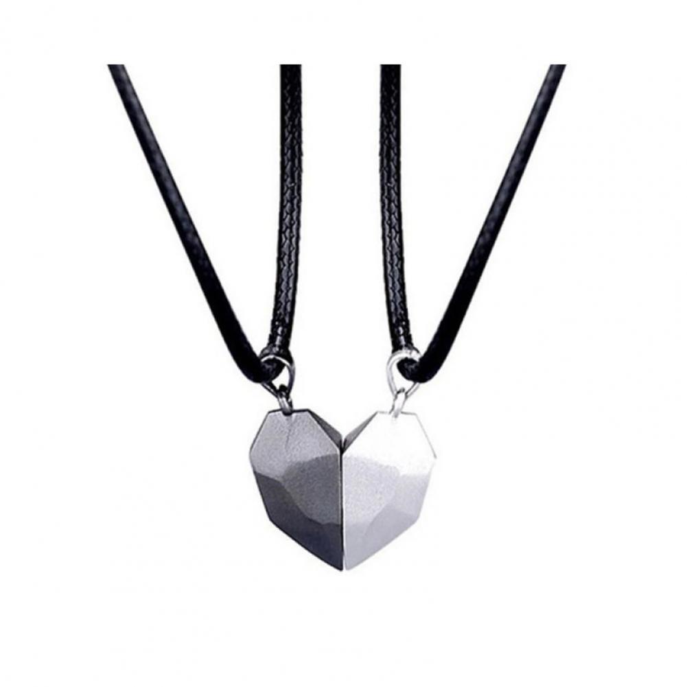 Magnetic Couple Matching Necklaces - قلادة على شكل قلب، مجموعة قلادات