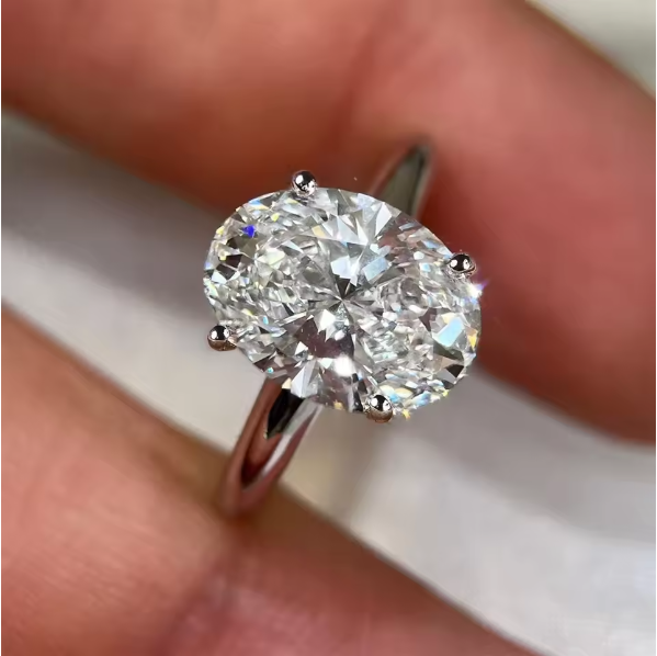 Moissanite Engagement Ring 1 Carat - خواتم خطوبة من الموسانيت بقطع بيضاوي