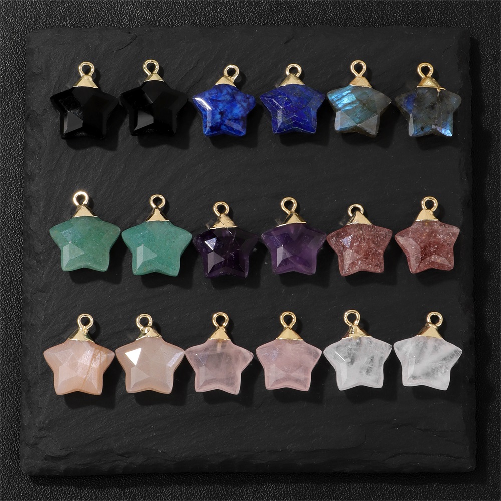 Crystal Pendant Necklace Natural Stone - سحر أحجار كريستالية من الكوارتز الطبيعي