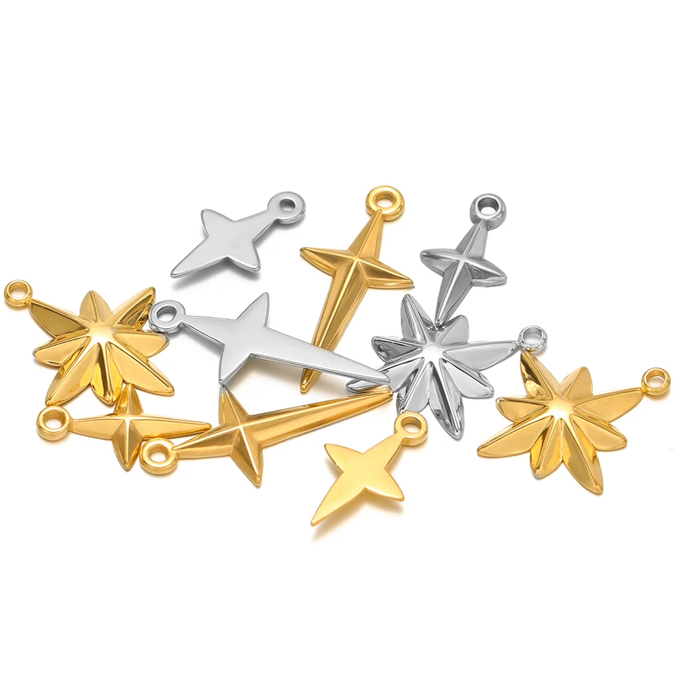 Cross Pendant Necklace Gold - 5 قطع عالية الجودة الفولاذ المقاوم