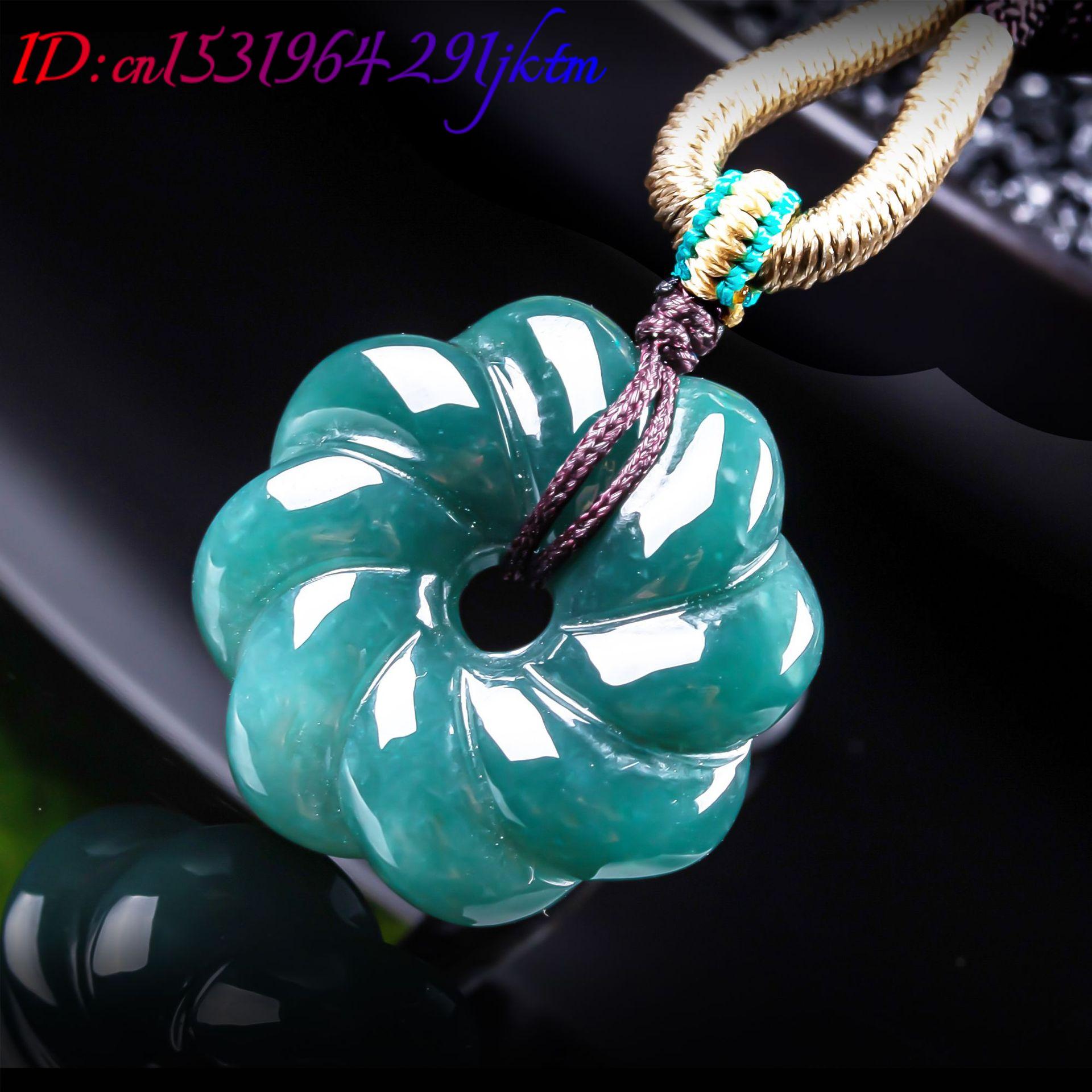 قلادة زهرة من اليشم البورمي ال - مراجعة Necklaces وسعره