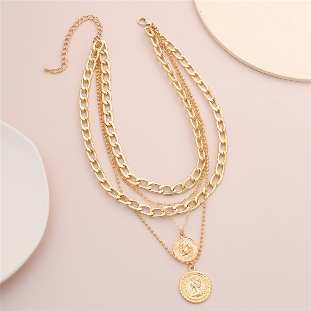 قلادة بقلادة صورة بأسلوب بوهيم - مراجعة Layered Pendant Necklace Aesthetic وسعره