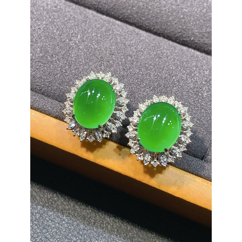 أقراط من اليشم الأخضر الإمبراط - مراجعة Earrings وسعره