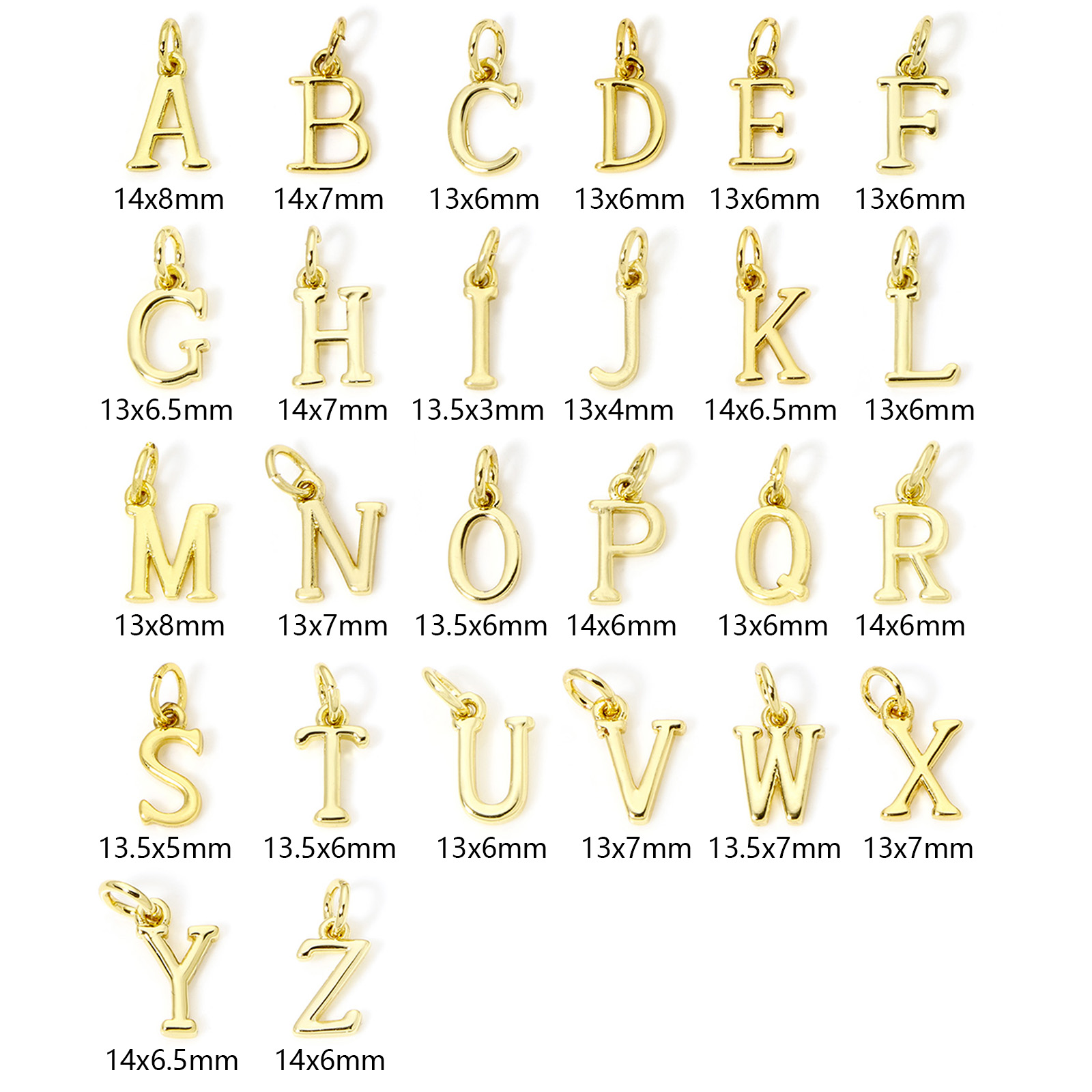 5 قطع دلايات نحاسية 18 قيراط م - مراجعة Initial Letter Necklace 18K Gold وسعره