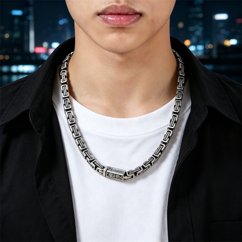 أويادي قلادة فضة تايلاندية عتي - مراجعة 925 Sterling Silver Chain Necklace Men وسعره