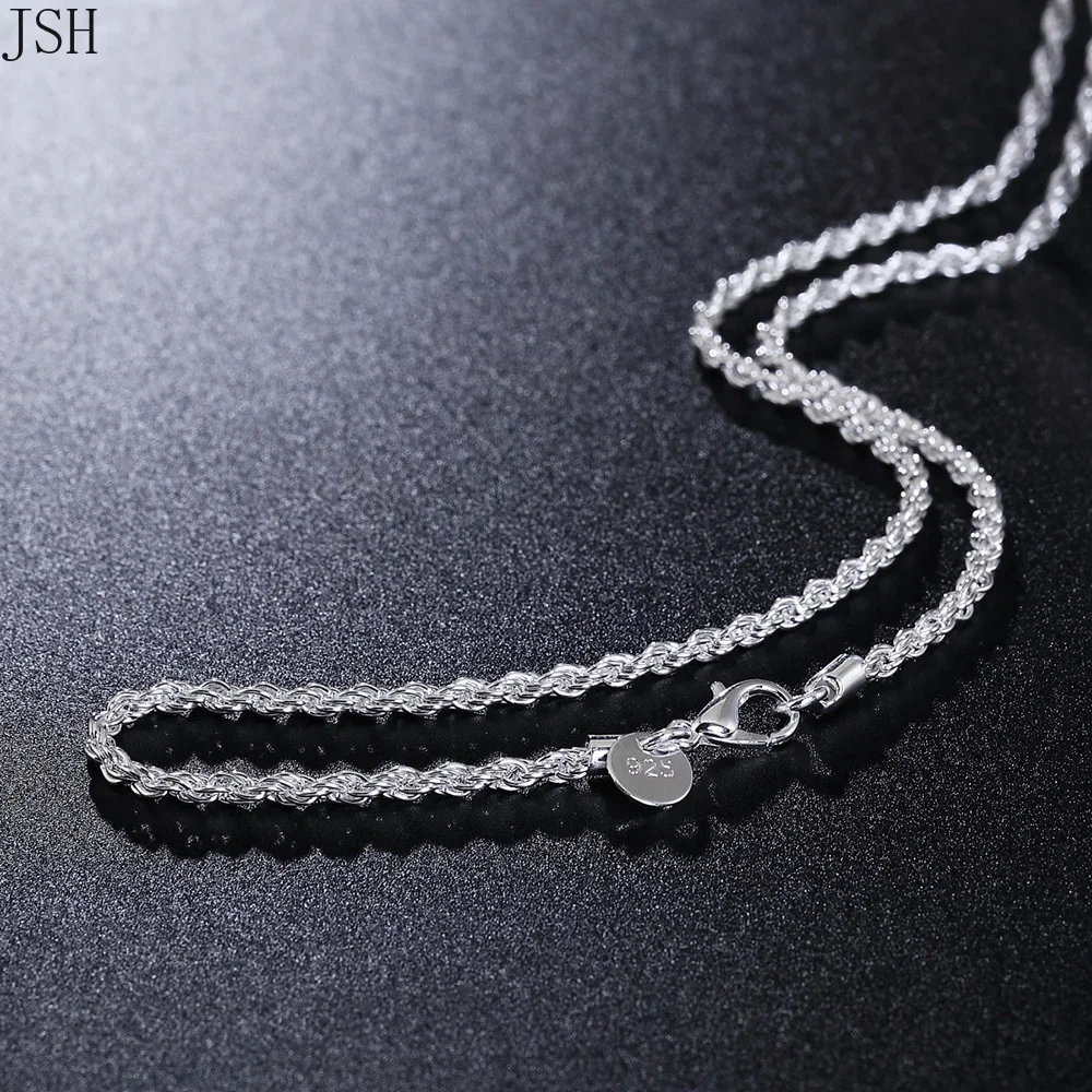 40-60 سنتيمتر بالجملة 925 فضة  - مراجعة 925 Sterling Silver Chain Necklace Men وسعره