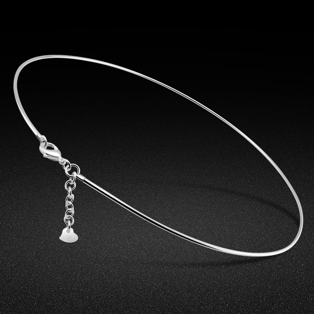 Kpop 925 فضة المختنق سلسلة قلا - مراجعة 925 Sterling Silver Chain Necklace Men وسعره