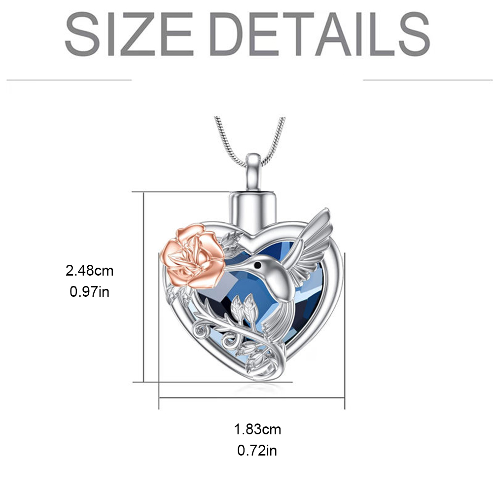 الطائر الطنان القلب جرة المنجد - مراجعة Heart Locket Necklace Photo وسعره