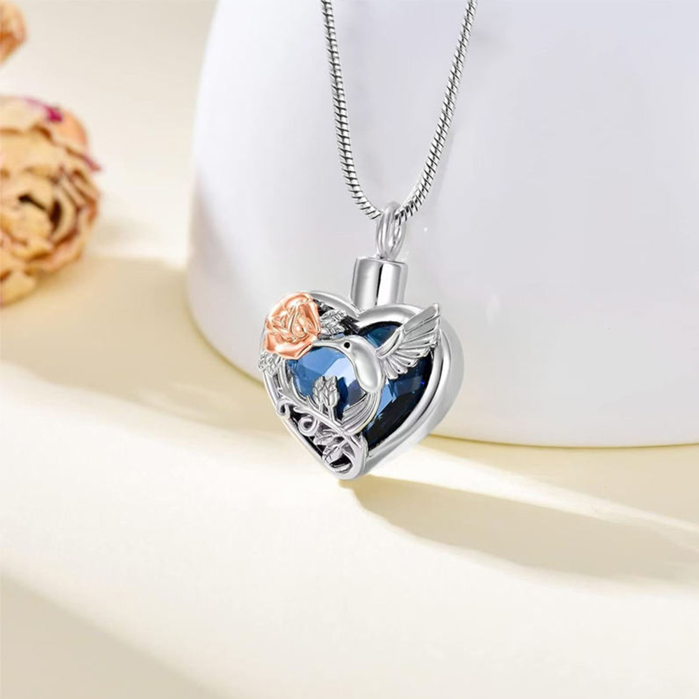 الطائر الطنان القلب جرة المنجد - مراجعة Heart Locket Necklace Photo وسعره