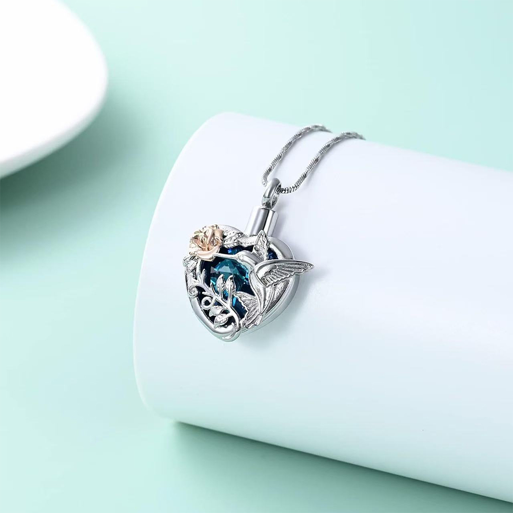 الطائر الطنان القلب جرة المنجد - مراجعة Heart Locket Necklace Photo وسعره