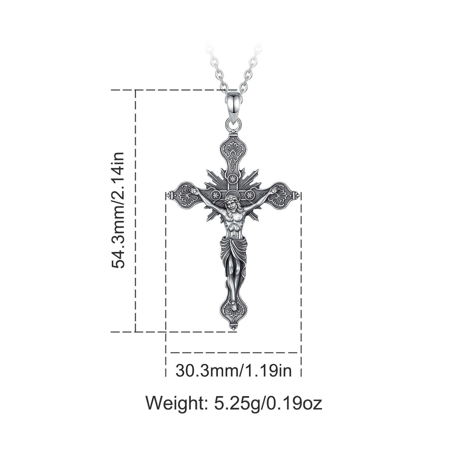 يودورا جديد الصليب قلادة 925 ف - مراجعة 925 Sterling Silver Chain Necklace Men وسعره