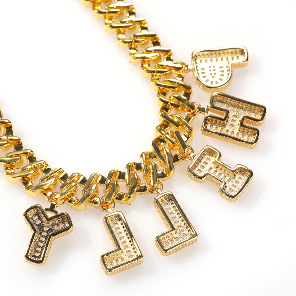 UWIN DIY Baguettecz Letter Nec - مراجعة Cuban Link Chain 12Mm وسعره