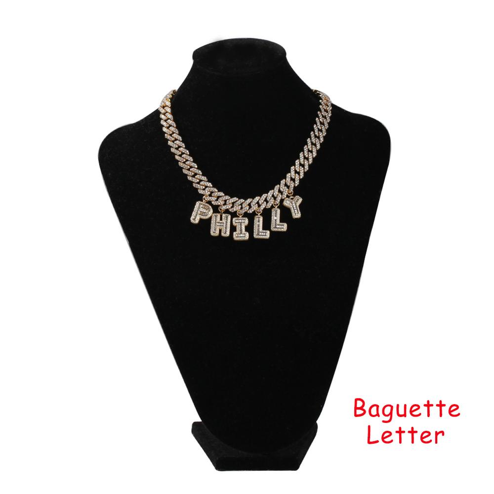 UWIN DIY Baguettecz Letter Nec - مراجعة Cuban Link Chain 12Mm وسعره
