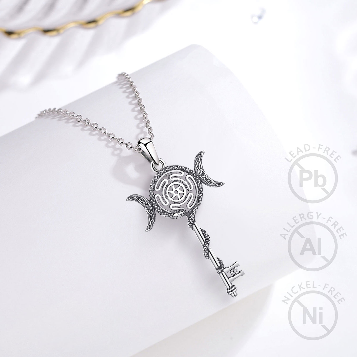 يودورا 925 فضة هيكات الثلاثي ا - مراجعة 925 Sterling Silver Chain Necklace Men وسعره