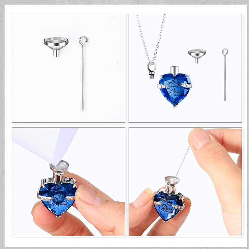 3 أنماط جرة قلادة للرماد الحرق - مراجعة Heart Locket Necklace Photo وسعره