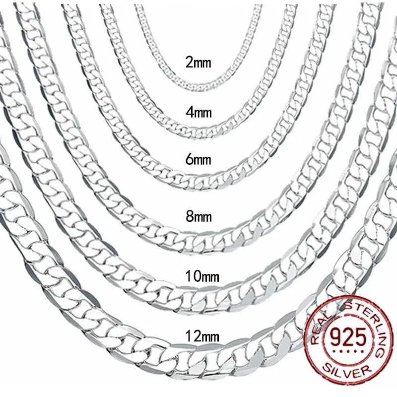 الرجال 925 الاسترليني قلادة فض - مراجعة Cuban Link Chain 12Mm وسعره