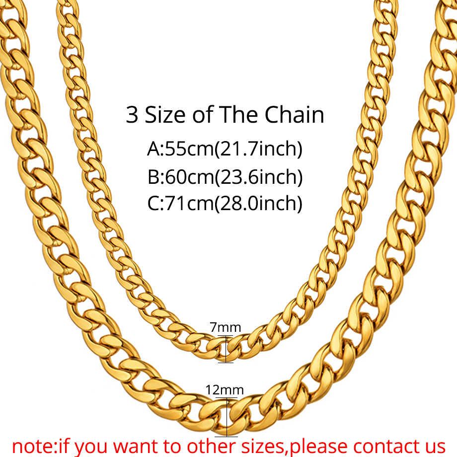 الرجال 3/7/12 مللي متر 316L ال - مراجعة Cuban Link Chain 12Mm وسعره