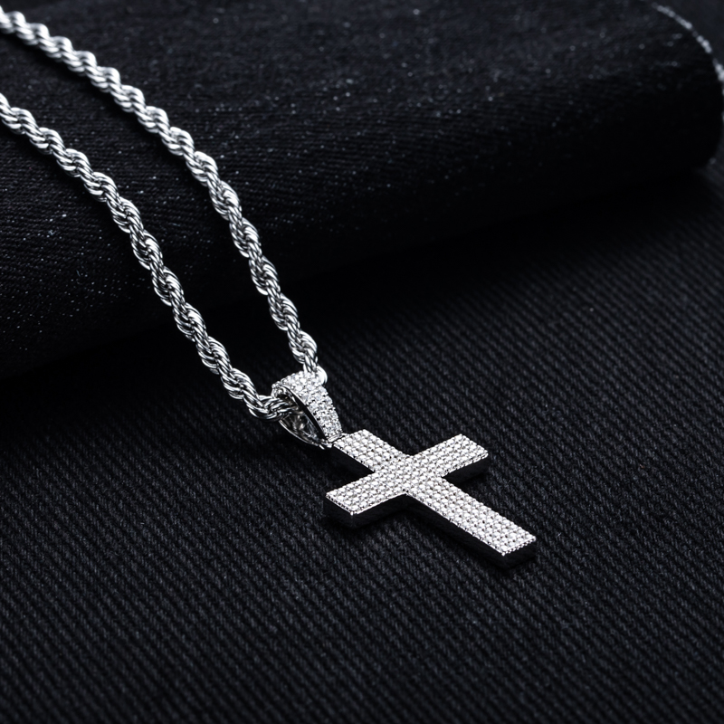 MossanRappr مويسانيتي بلينغ ال - مراجعة 925 Sterling Silver Chain Necklace Men وسعره