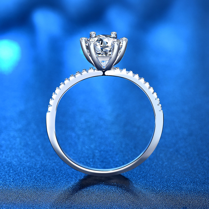 S925 الزفاف المشاركة مويسانيتي - مراجعة Moissanite Engagement Ring 1 Carat وسعره