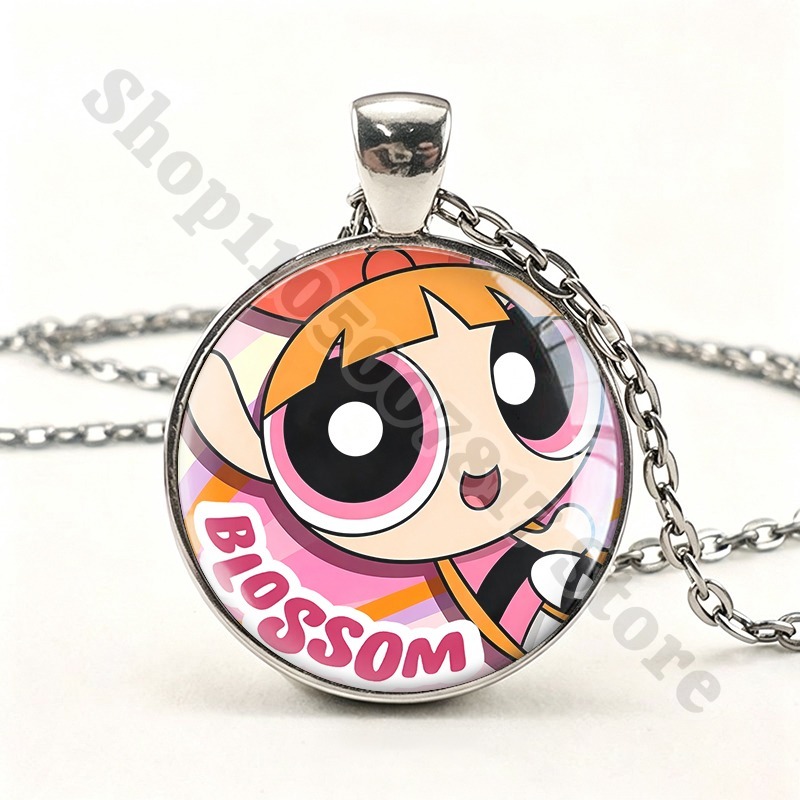 قلادة كاوايي لفتيات باوربافز ا - مراجعة Anime Pendant Necklace وسعره