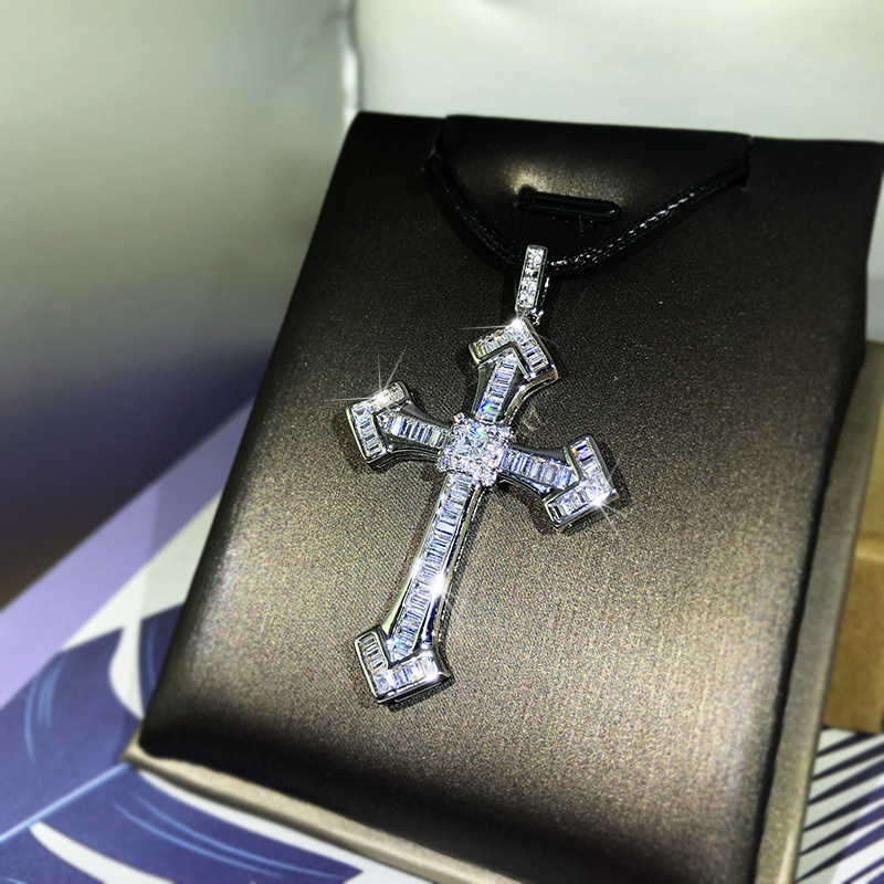 925 فضة غرامة الأبيض الزركون ا - مراجعة 925 Sterling Silver Chain Necklace Men وسعره
