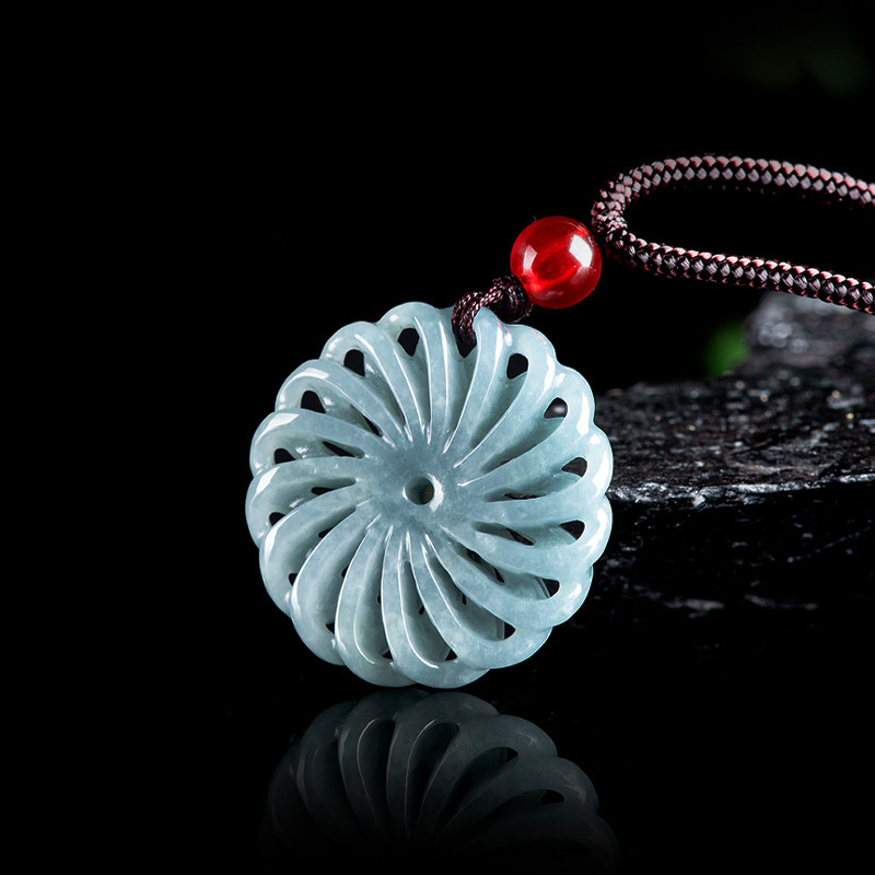 قلادة زهرة من اليشم البورمي، إ - مراجعة Necklaces وسعره