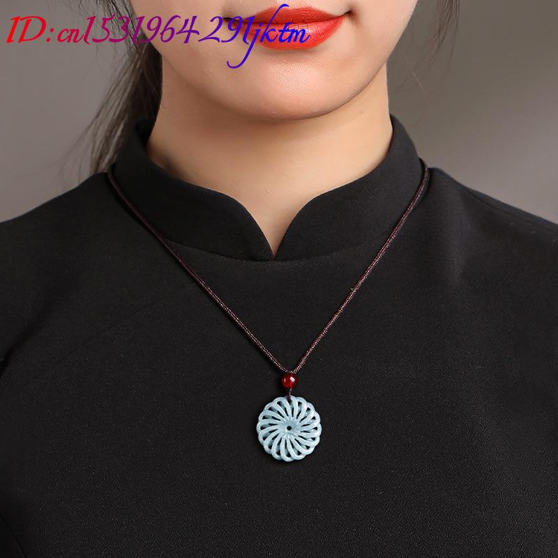 قلادة زهرة من اليشم البورمي، إ - مراجعة Necklaces وسعره