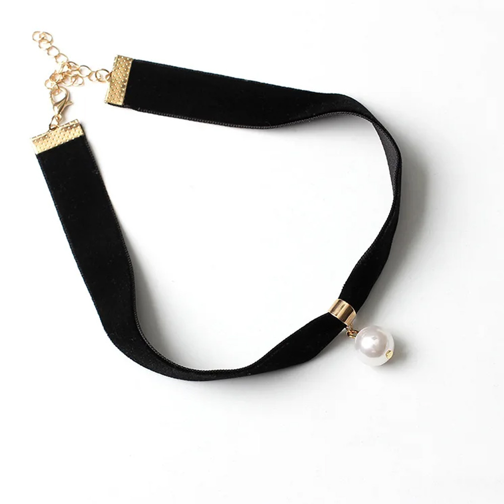 قلادة شوكر لؤلؤية بسيطة بتصميم - مراجعة Pearl Choker Necklace Vintage وسعره