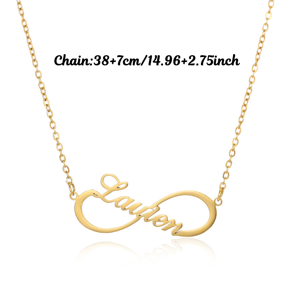 قلادات مخصصة بتصميم لانهائي لل - مراجعة Custom Name Necklace Stainless Steel وسعره