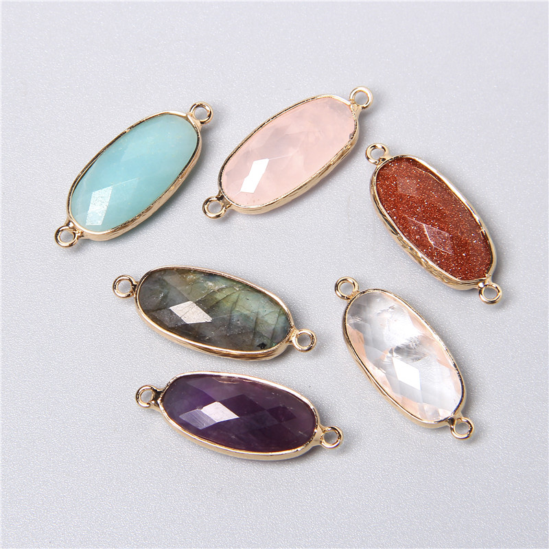 2 قطعة 10X26mm الطبيعية مزدوجة - مراجعة Crystal Pendant Necklace Natural Stone وسعره