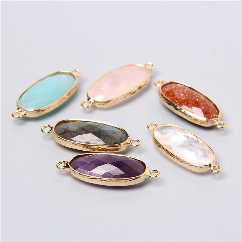 2 قطعة 10X26mm الطبيعية مزدوجة - مراجعة Crystal Pendant Necklace Natural Stone وسعره