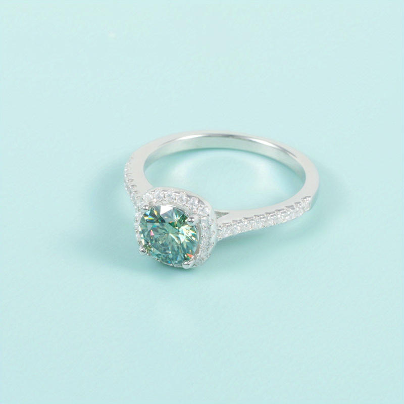 خاتم زفاف من الموسانيت الأخضر  - مراجعة Moissanite Engagement Ring 1 Carat وسعره
