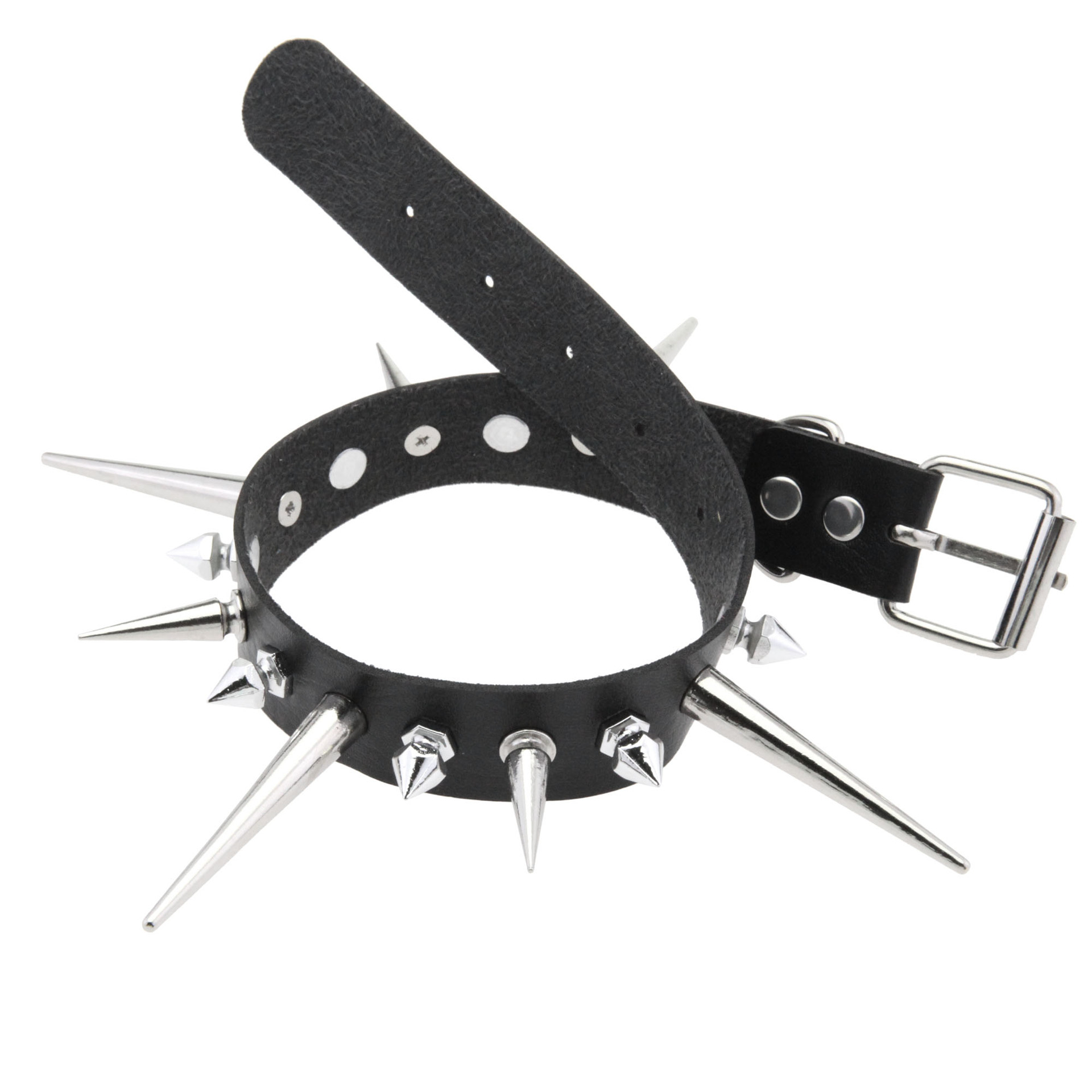 KMVEXO طويل قلادة للنساء والرج - مراجعة Goth Punk Spike Choker وسعره