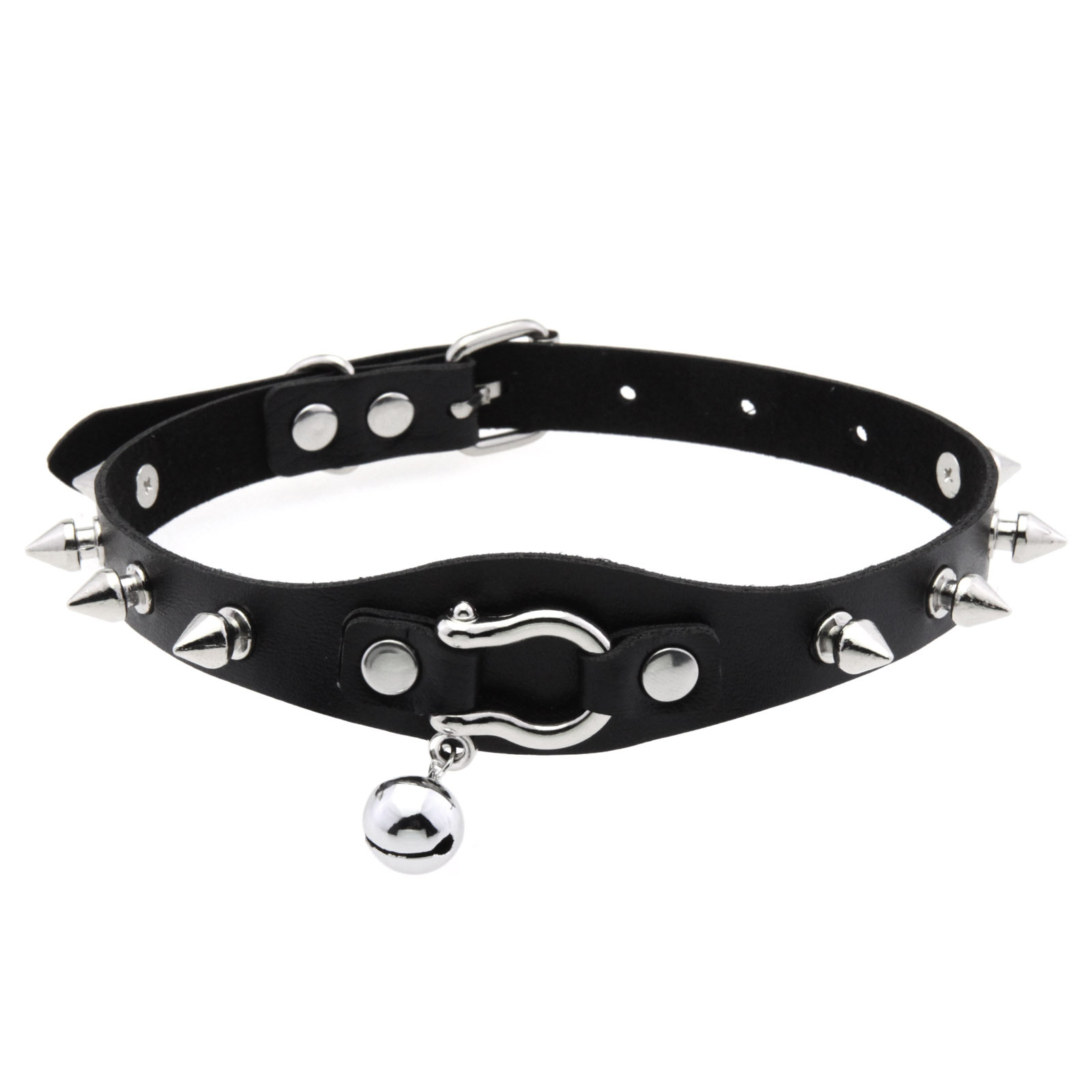 أسود سبايك المختنق قلادة برشام - مراجعة Goth Punk Spike Choker وسعره