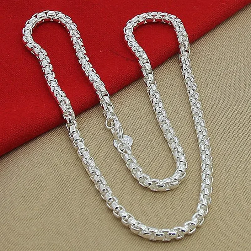 45-60 سنتيمتر 925 الاسترليني ق - مراجعة 925 Sterling Silver Chain Necklace Men وسعره