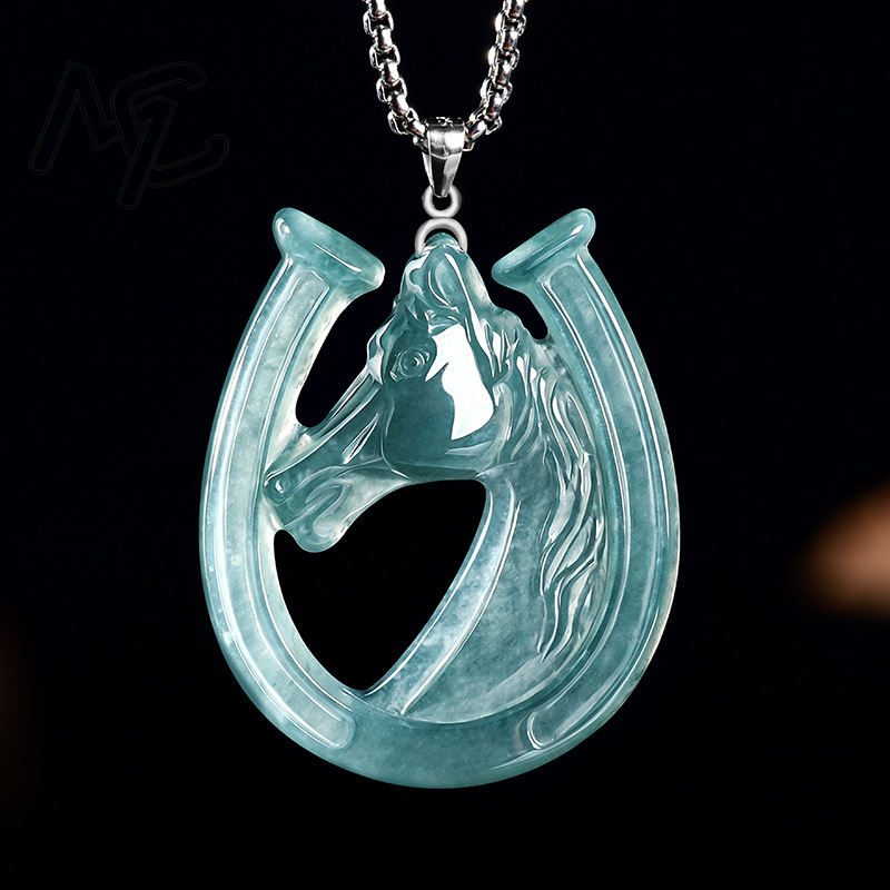قلادة من الفضة S925 بحجر اليشم - مراجعة Necklaces وسعره