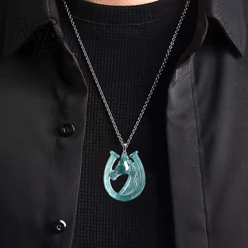 قلادة من الفضة S925 بحجر اليشم - مراجعة Necklaces وسعره
